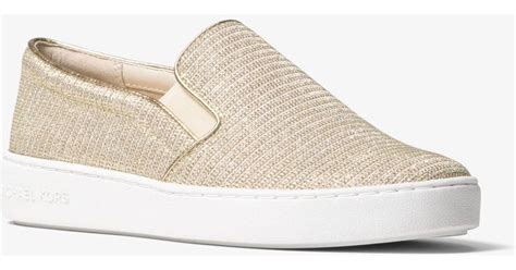 michael kors keaton sneakers zwart|michael kors chain mesh keaton.